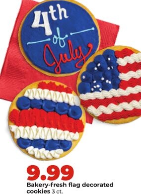 Bakery-fresh flag decorated cookies