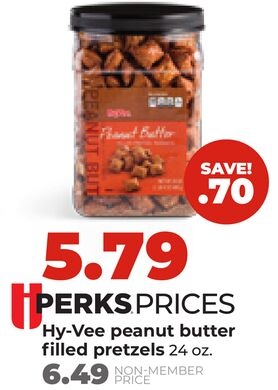 Hy-Vee peanut butter filled pretzels