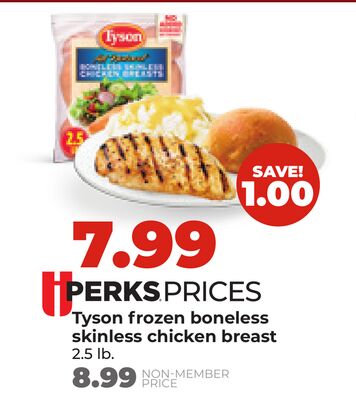 Tyson frozen boneless skinless chicken breast