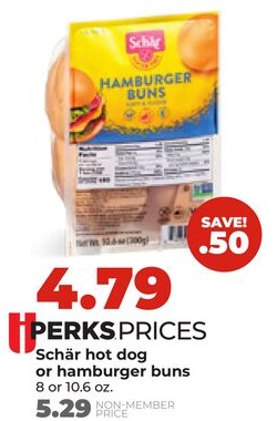 Schär hot dog or hamburger buns