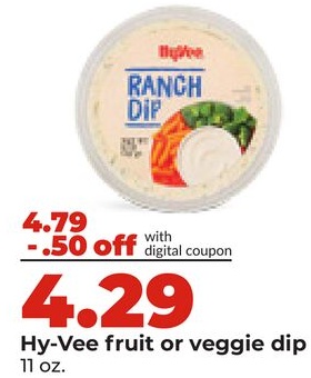 Hy-Vee fruit or veggie dip