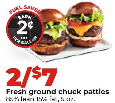 Fresh ground chuck patties