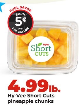 Hy-Vee Short Cuts pineapple chunks