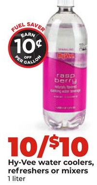 Hy-Vee water coolers,refreshers or mixers