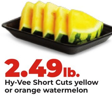 Hy-Vee Short Cuts yellow or orange watermelon