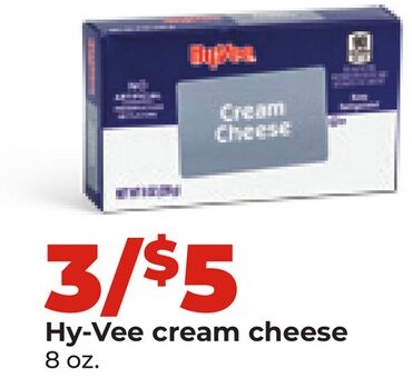 Hy-Vee cream cheese