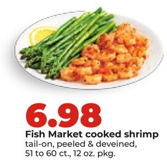 Fish Market cooked shrimp