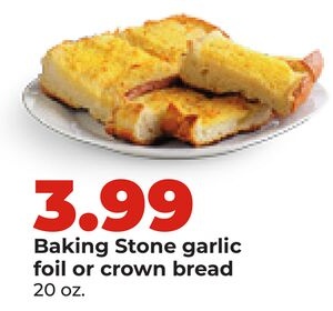 Baking Stone garlic foil or crown bread