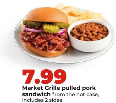 Market Grille pulled pork sandwich