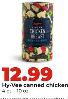Hy-Vee canned chicken