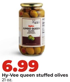Hy-Vee queen stuffed olives