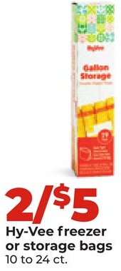Hy-Vee freezer or storage bags