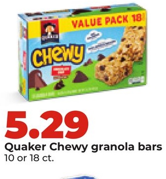 Quaker Chewy granola bars