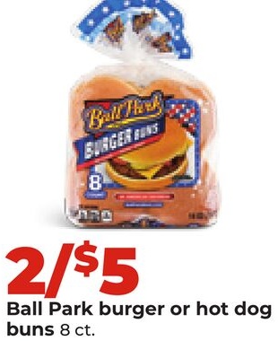 Ball Park burger or hot dog buns