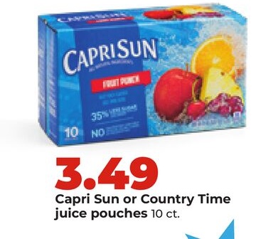 Capri Sun or Country Time juice pouches