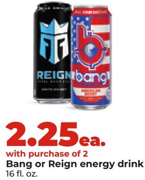 Bang or Reign energy drink