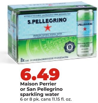 Maison Perrier or San Pellegrino sparkling water