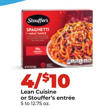 Lean Cuisine or Stouffer's entrée