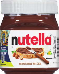 Nutella hazelnut or peanut spread
