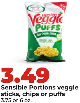 Sensible Portions veggie sticks, chips or puffs