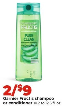 Garnier Fructis shampoo or conditioner
