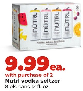 Nütrl vodka seltzer