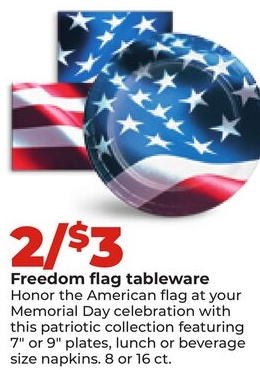 Freedom flag tableware