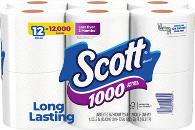 Scott 1000 Sheet Bath Tissue*