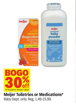 Meijer Toiletries or Medications*