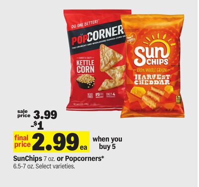 SunChips 7 oz. or Popcorners® 6.5-7 oz.
