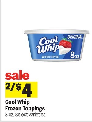 Cool Whip Frozen Toppings