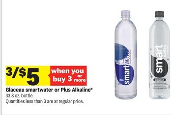 Glaceau smartwater or Plus Alkaline*