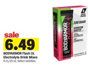 BODYARMOR Flash I.V. Electrolyte Drink Mixes