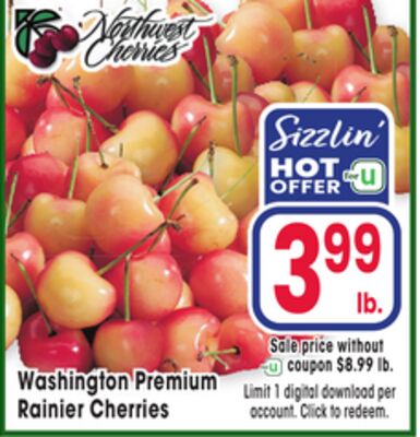 Washington Premium Rainier Cherries