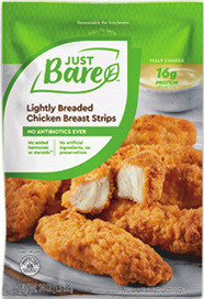 Just Bare Seasoned Chicken 19-24 oz., Frozen or Glenmark Angus, Smash or Steakeater's Burgers