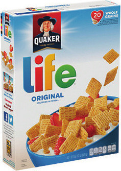 Quaker Life, Cap'N Crunch or Oat Squares Cereal 10.3-14.5 oz., Quaker Instant Oatmeal 8.4-12.1 oz., Standard Oats 18 oz., Chewy Bars 5-8 ct. or Pearl Milling Pancake Syrup 12 oz.