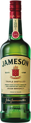 Jameson Irish Whiskey 750 ml. or Bacardi Premium Rum or Smirnoff Vodka 1.75 ltr.