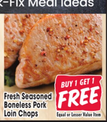Fresh Seasoned Boneless Pork Loin Chops