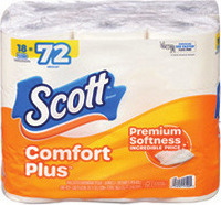 Scott Bath Tissue 12 ct., 1000 Sheet Roll or Comfort Plus 18 ct. Mega Roll