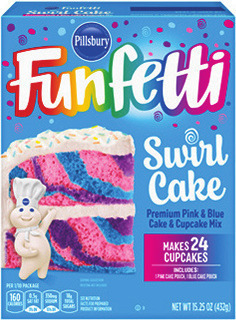 Pillsbury Funfetti Swirl Cake Mix or Frosting