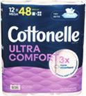 Cottonelle Bath Tissue 12 ct. Mega Roll, Flushable Wipes 336 ct. or Viva Paper Towels 6 ct. Double Roll