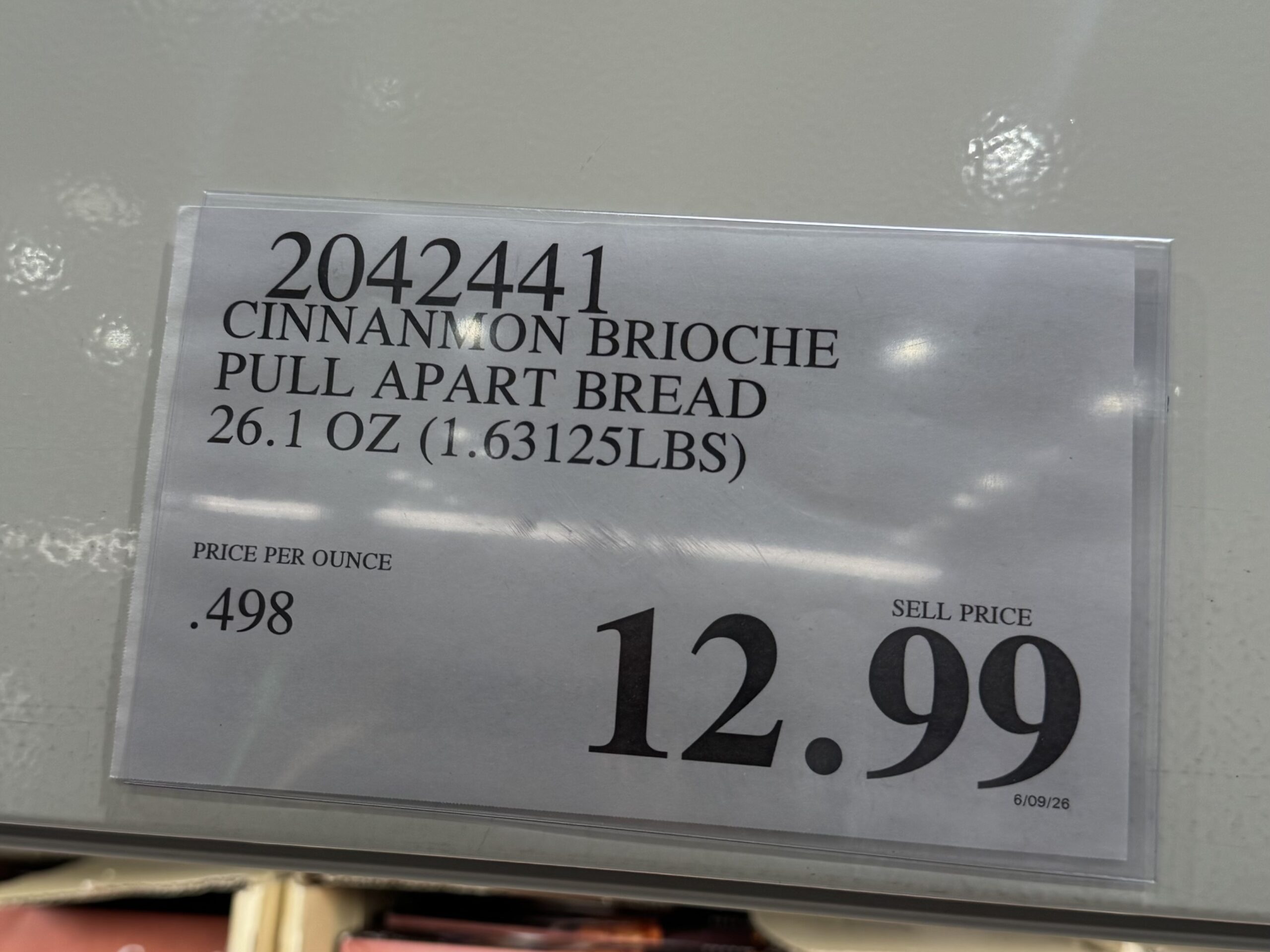Crust & Crumb Tear N' Share Cinnamon Bun - price tag