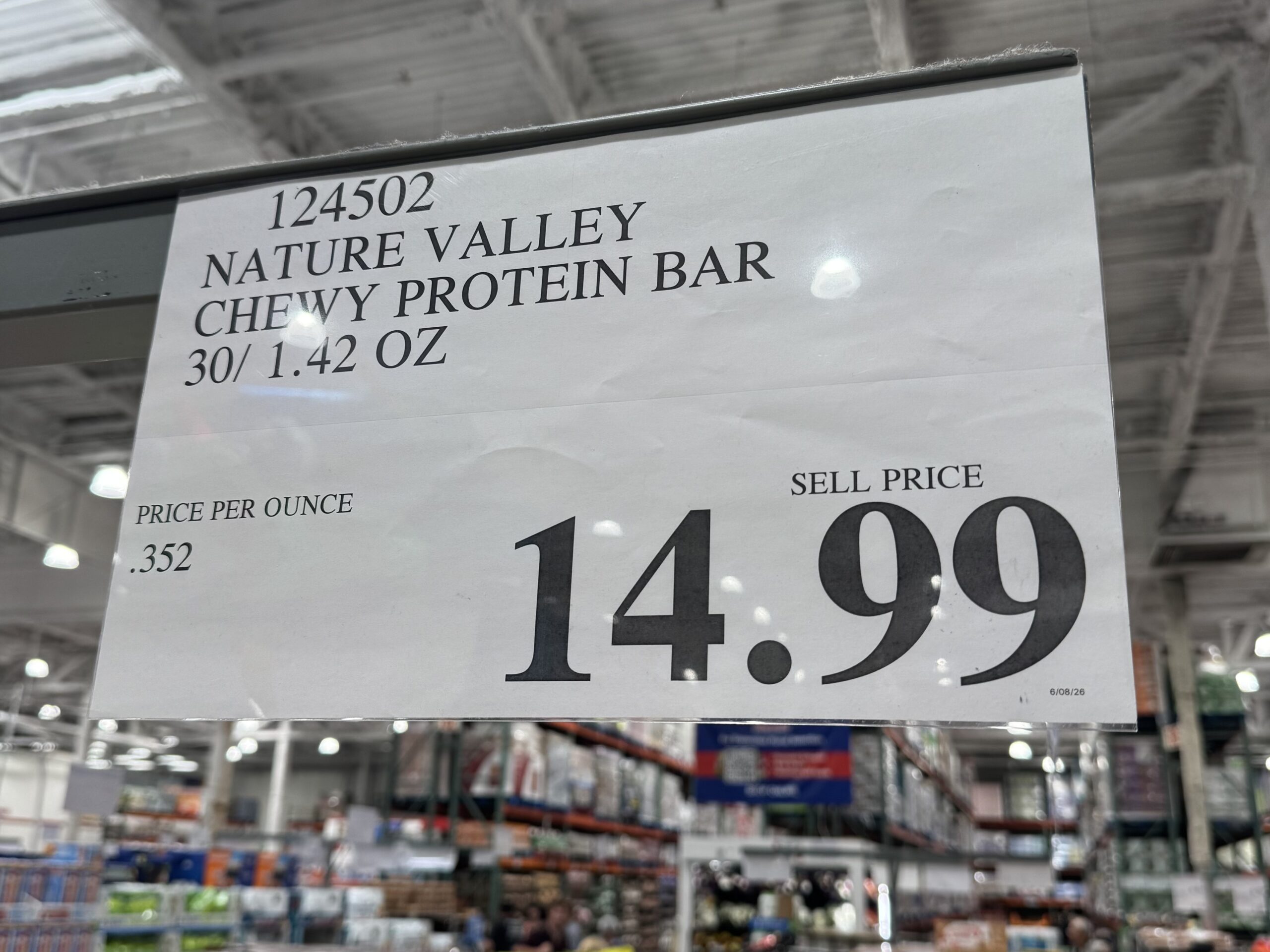 Nature Valley Protein Chewy Bar - price tag
