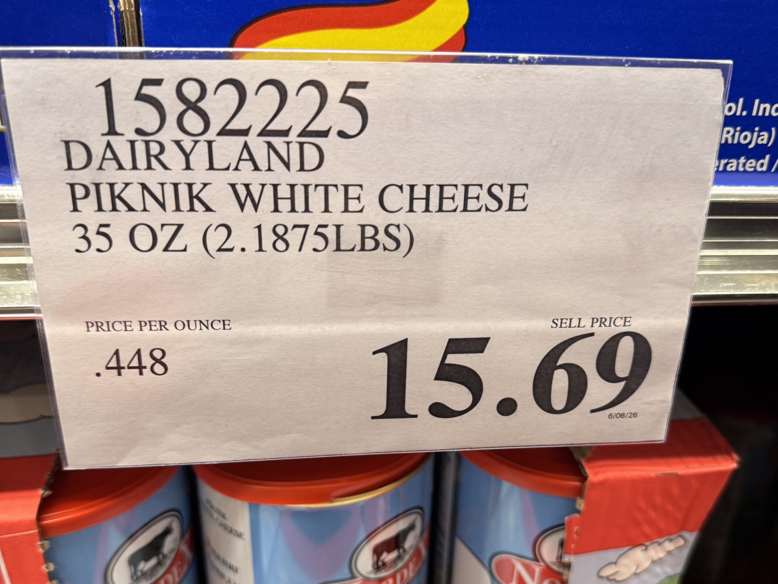 Nordex Piknik White Cheese - price tag