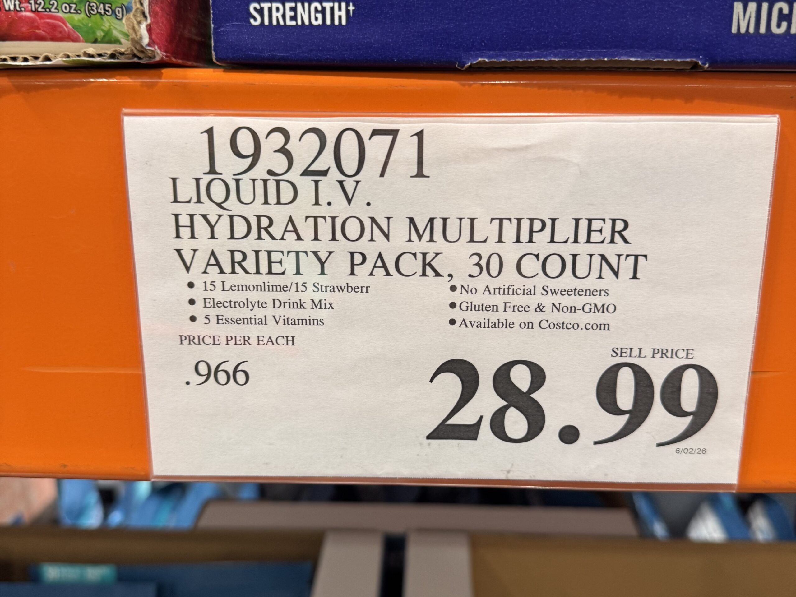 Liquid I.V. Hydration Multiplier Variety Pack - price tag
