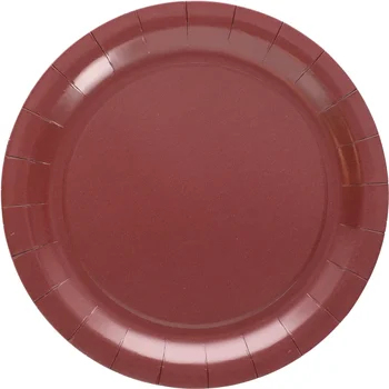 9” Paper Lunch Plates - Brown, 24 ct. Pack