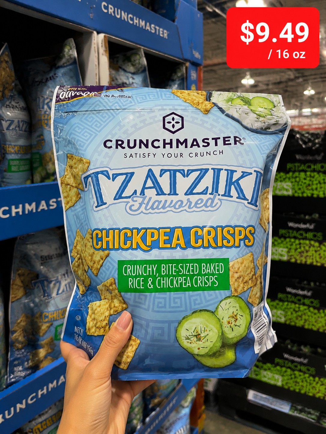 CRUNCHMASTER TZATZIKI Flavored CHICKPEA CRISPS