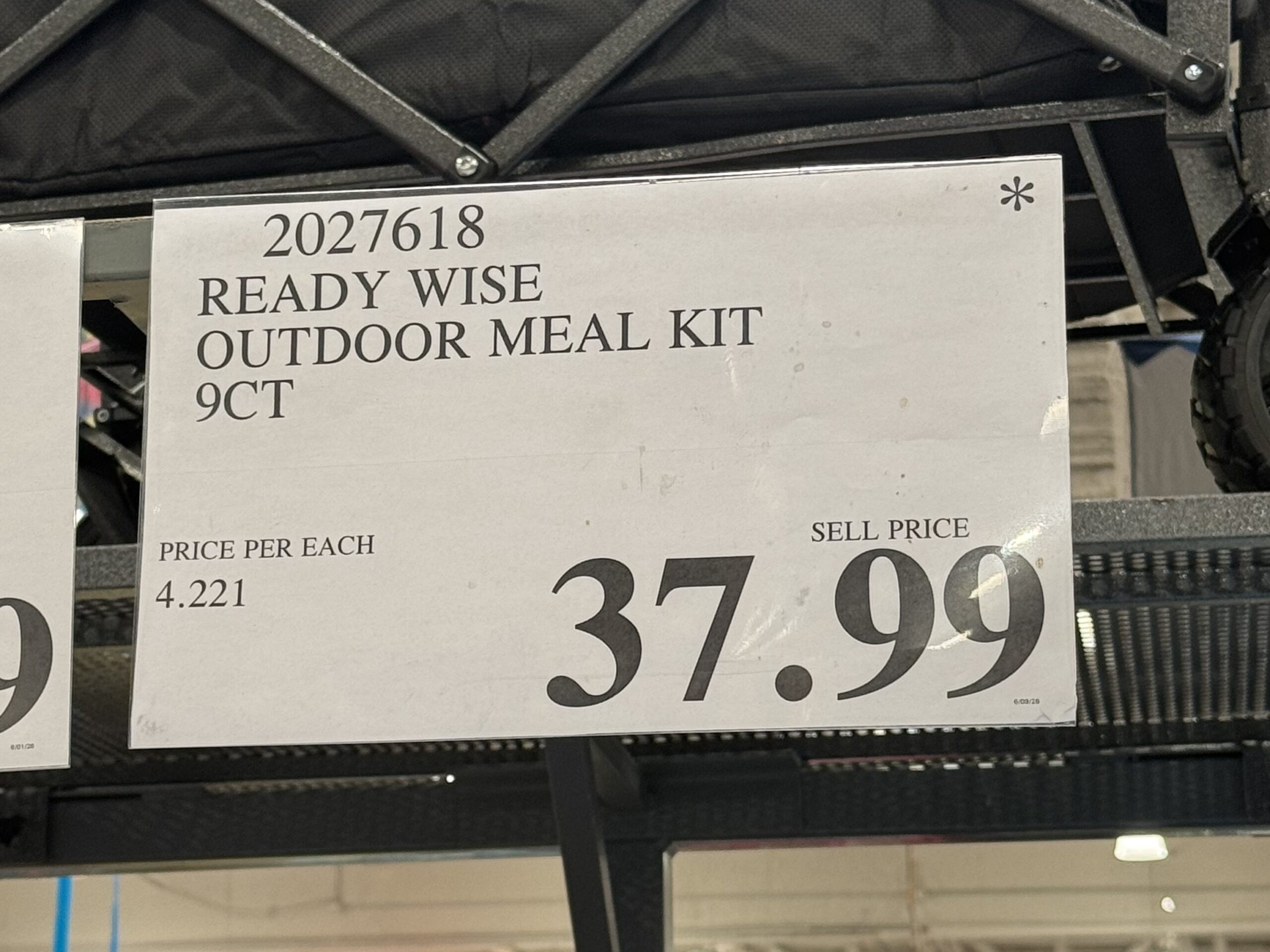 Readywise Outdoor Adventure Meals Favorites Kit - price tag