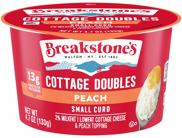 Breakstone's Cottage Doubles 2% Low Fat Peach Cottage Cheese