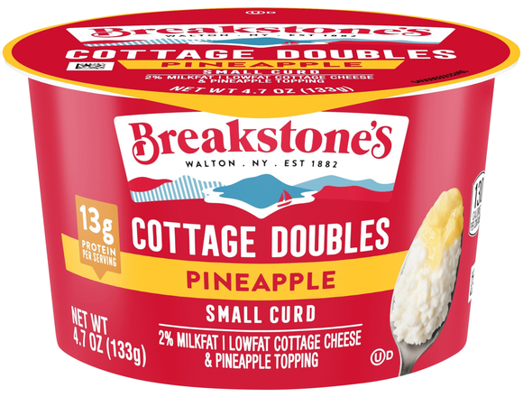 Breakstone's Cottage Doubles 2% Low Fat Pineapple Cottage Cheese